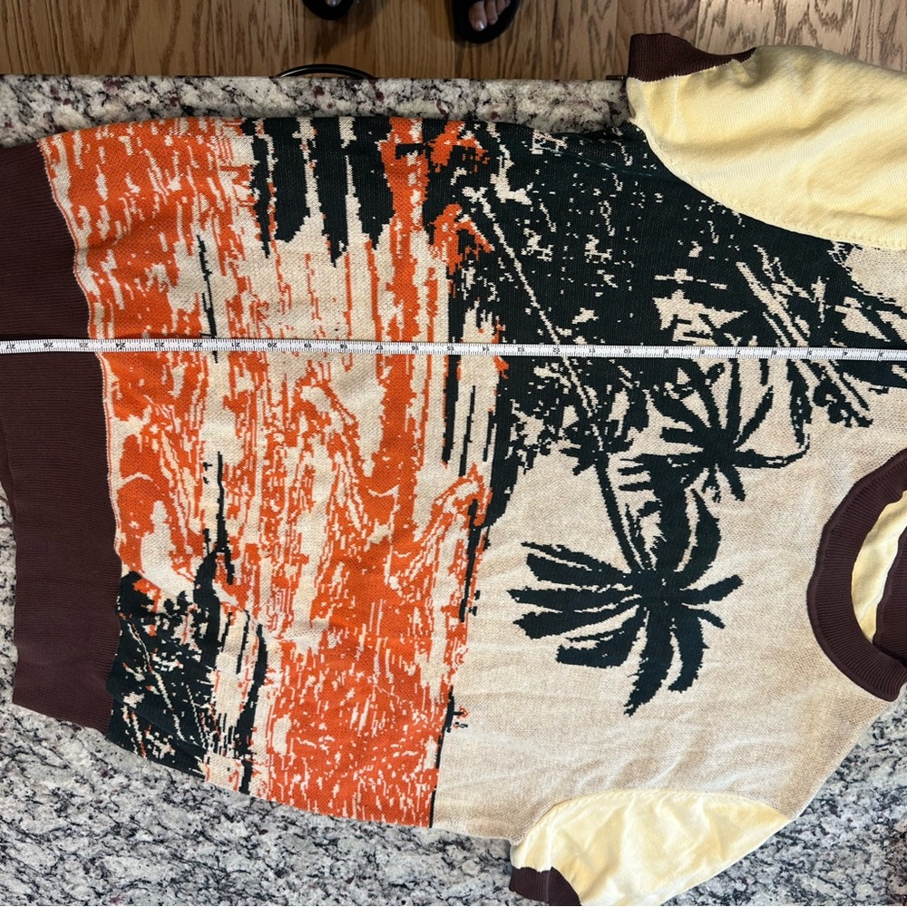 Palm Trees Graphic Knit Sweater T-Shirt - Picture 5 of 5